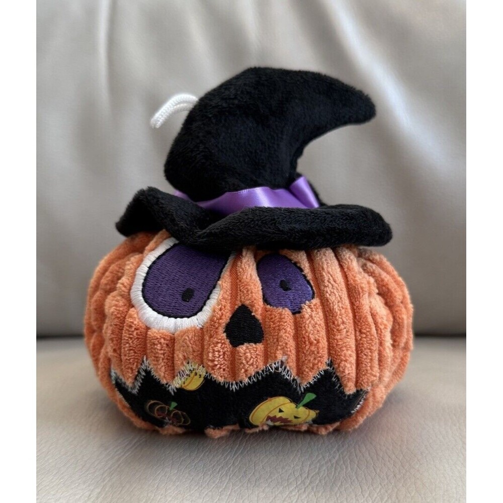 Gund Halloween pumpkin witch corduroy orange RARE HTF